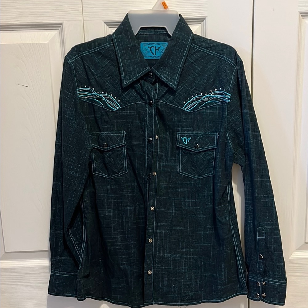 Embellished Button Down western shirt